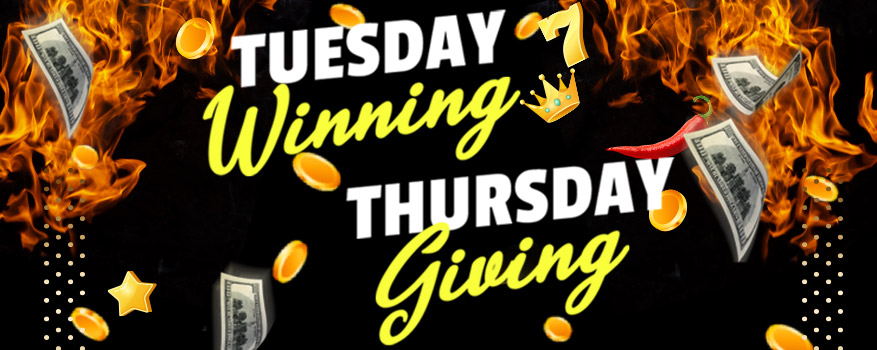 Featured image for the TUESDAY WINNING, THURSDAY GIVING promotional event