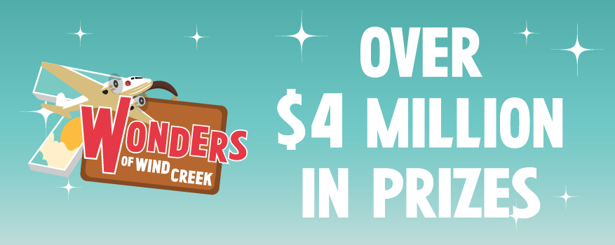 Wonders of Wind Creek Over $4 Million in Prizes
